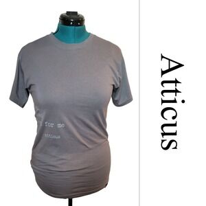 Atticus Gray Poetry Is Life Short Sleeve T Shirt Womans Size Small